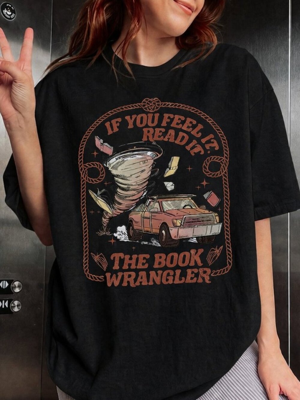 Book Wrangler T-shirt, Western Reader Country Graphic Tee